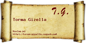 Torma Gizella névjegykártya