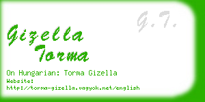 gizella torma business card